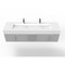 Castello Usa Nile 72" Wall Mounted  Gray Vanity With White Top And  Brushed Nickel Handles CB-MC-72G-BN-2053-WH - alternate 8